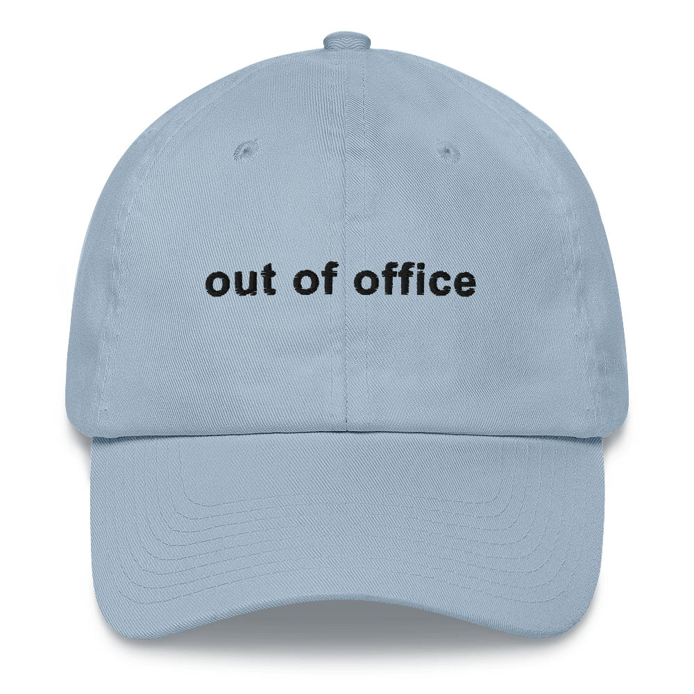 Out Of Office Hat, Sarcastic Office Sayings For Coworker And Colleague, Work Gifts For Funny Men Women, Office Life Dad Cap