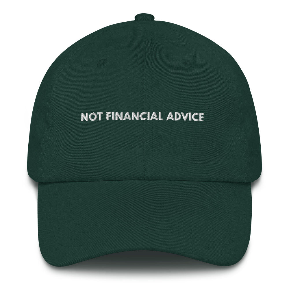 Not Financial Advice Cap For Day Trader, Forex Stock Market Investor, Trading Gift For Men Women, Day Trading Dad Hat