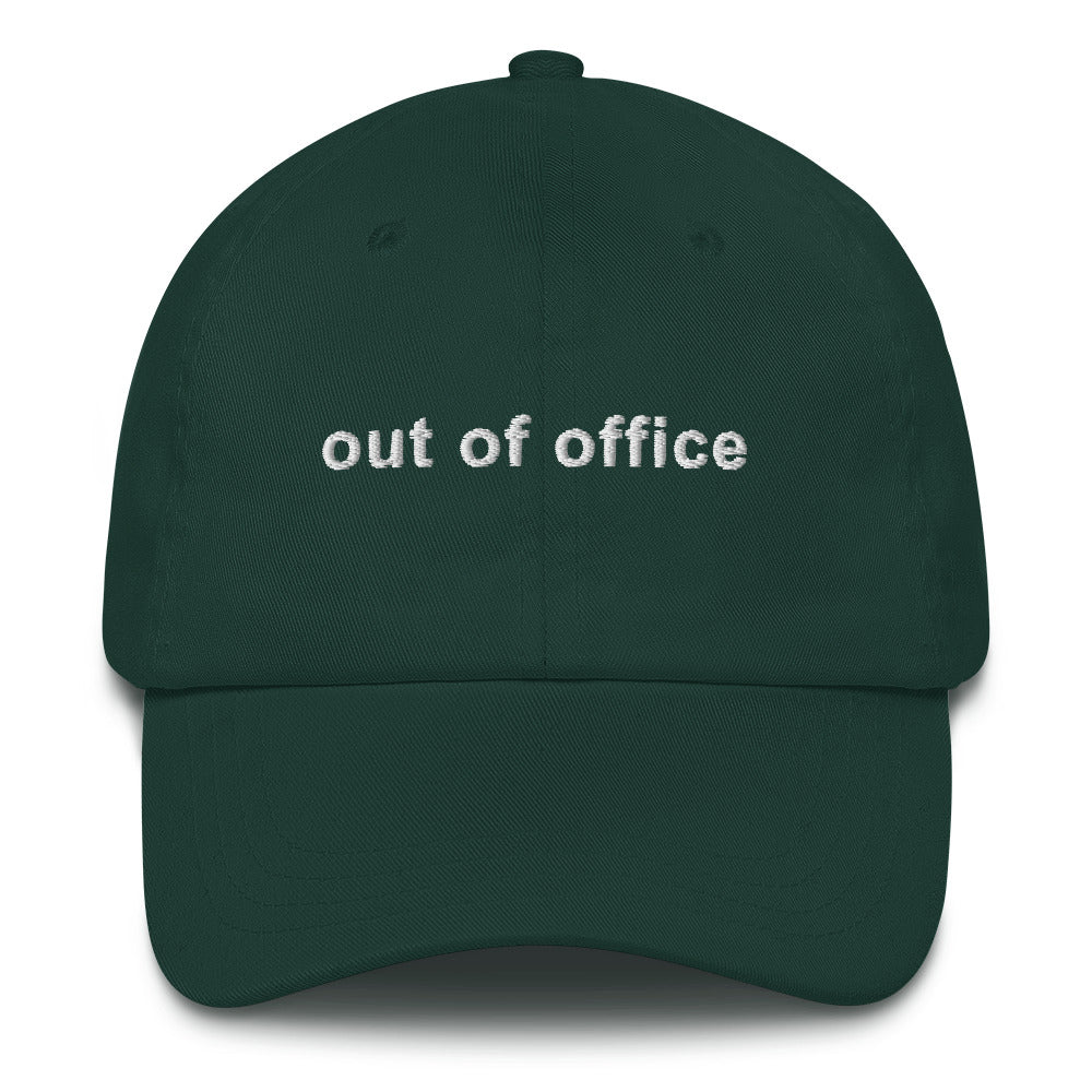 Out Of Office Hat, Sarcastic Office Sayings For Coworker And Colleague, Work Gifts For Funny Men Women, Office Life Dad Cap