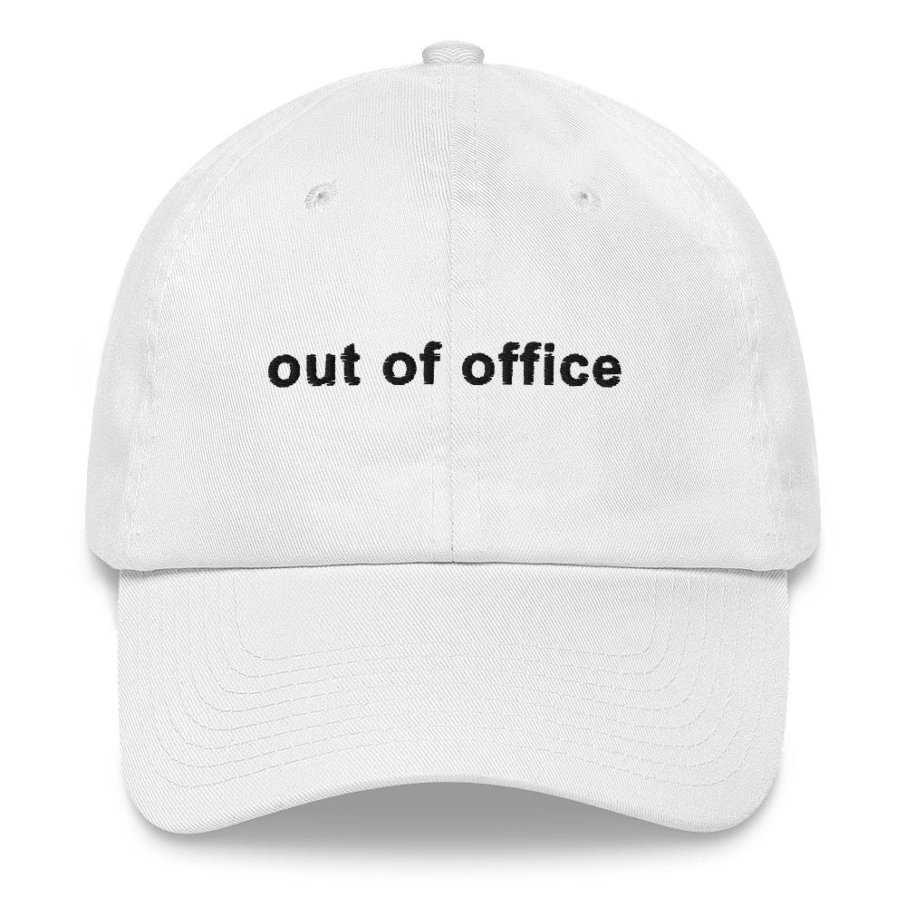 Out Of Office Hat, Sarcastic Office Sayings For Coworker And Colleague, Work Gifts For Funny Men Women, Office Life Dad Cap