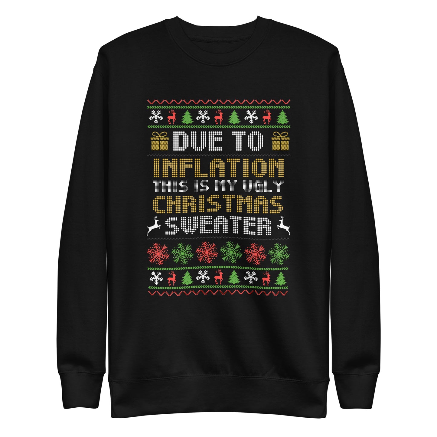 Due To Inflation This Is My Ugly Christmas Sweater, Funny Christmas 2023, Trendy Christmas Sweater For Men Women, Xmas Day Sweatshirt