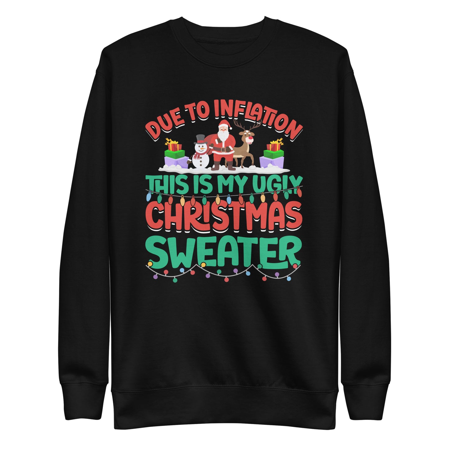 Due To Inflation This Is My Ugly Christmas Sweater, Funny Christmas 2023, Trendy Christmas Sweater For Men Women, Xmas Day Sweatshirt