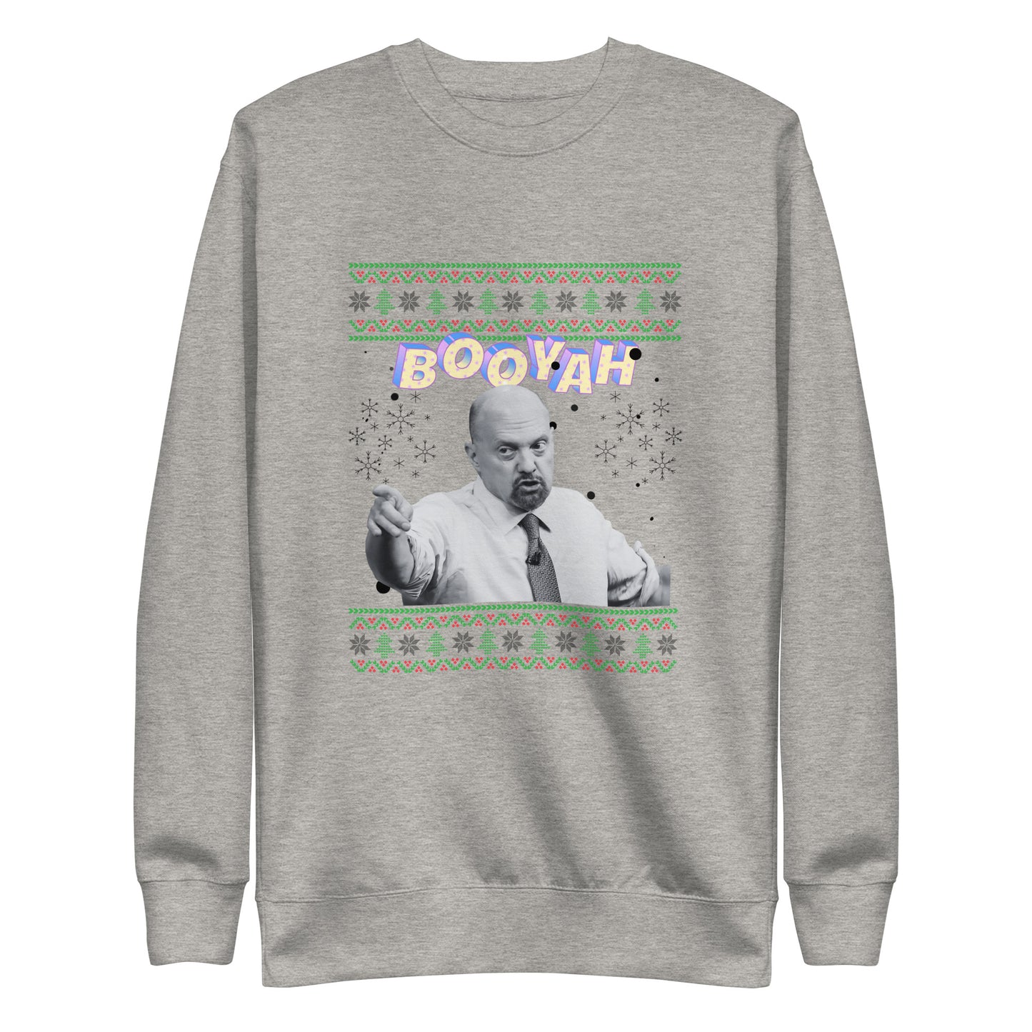 Booyah Christmas Sweater, Jim Cramer Xmas Day Sweatshirt For Men Women, Funny Christmas Gifts,