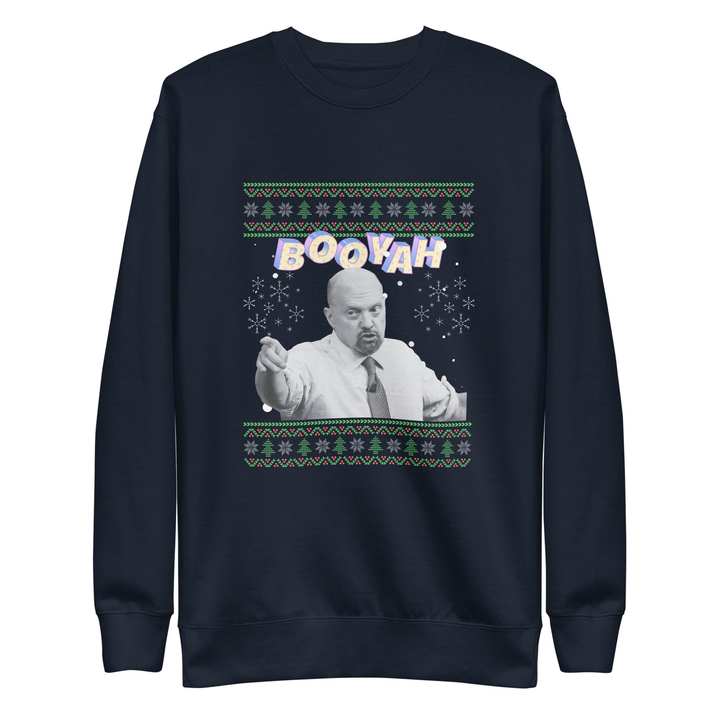 Booyah Christmas Sweater, Jim Cramer Xmas Day Sweatshirt For Men Women, Funny Christmas Gifts,