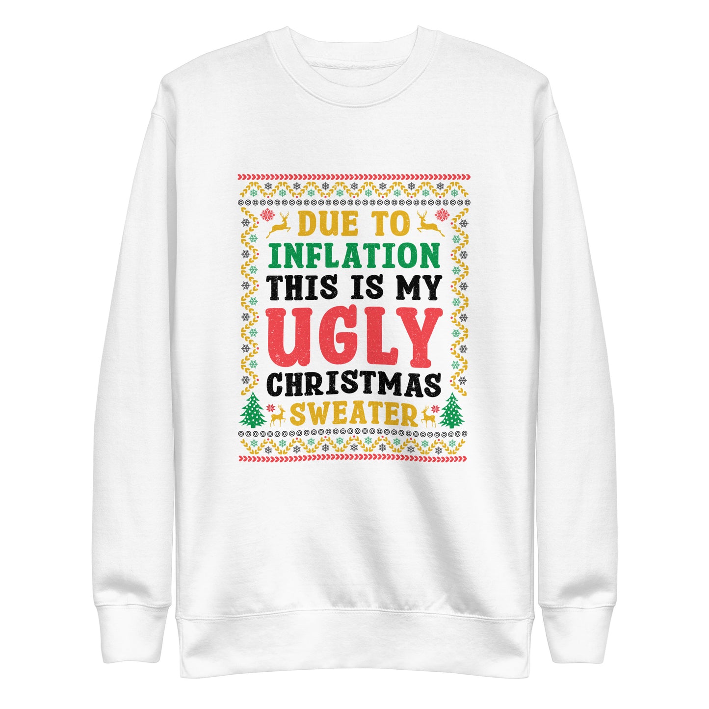 Due To Inflation This Is My Ugly Christmas Sweater, Funny Christmas 2023, Trendy Christmas Sweater For Men Women, Xmas Day Sweatshirt