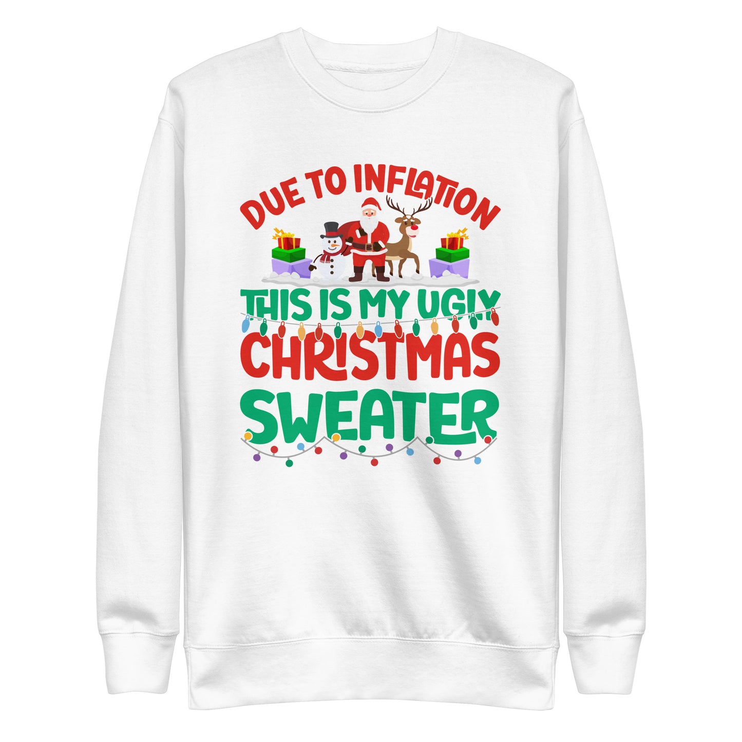 Due To Inflation This Is My Ugly Christmas Sweater, Funny Christmas 2023, Trendy Christmas Sweater For Men Women, Xmas Day Sweatshirt