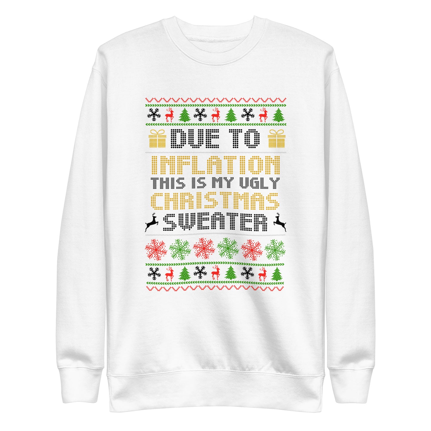 Due To Inflation This Is My Ugly Christmas Sweater, Funny Christmas 2023, Trendy Christmas Sweater For Men Women, Xmas Day Sweatshirt