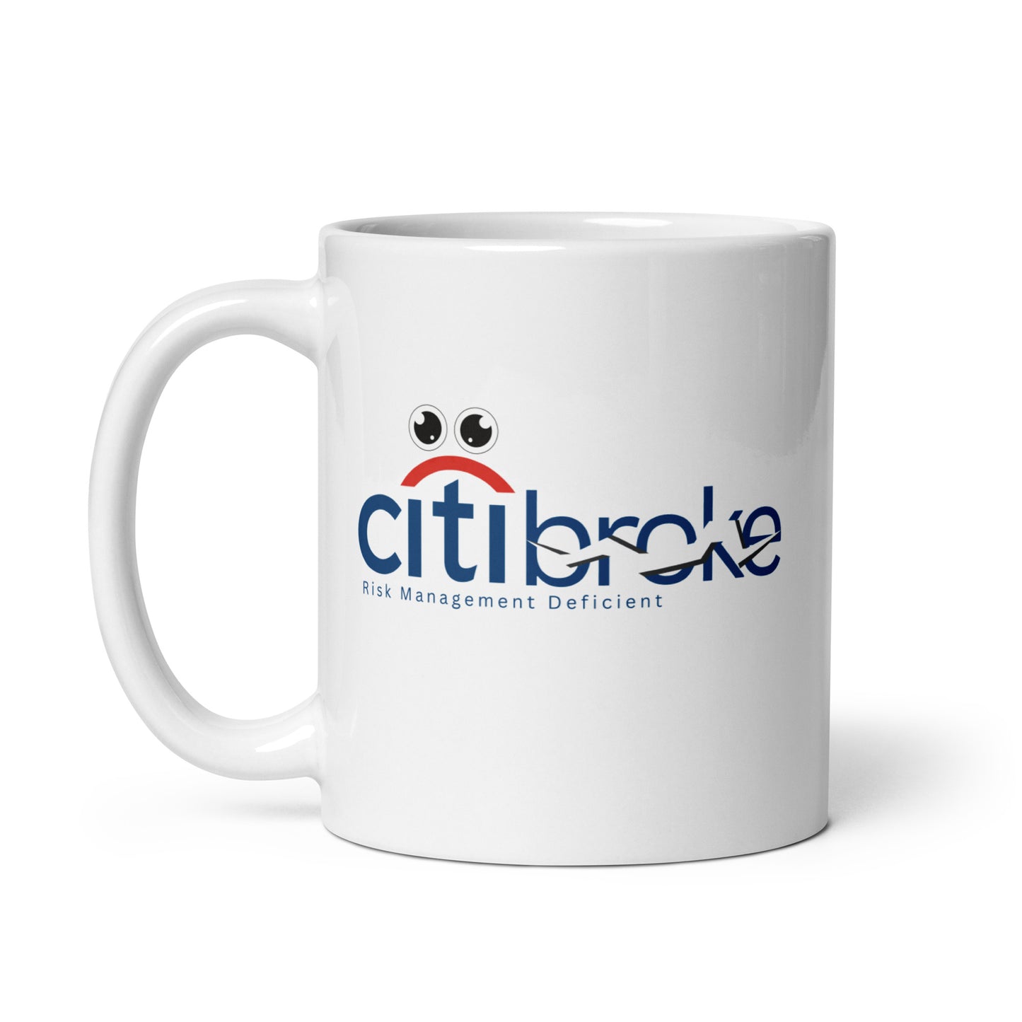 Citibank Funny Parody Coffee Mug, Wall Street Finance Gift For Men Women, Business Finance Meme Drinking Cup